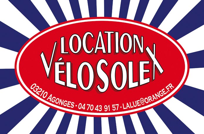 Solex-verhuur logo: Location Velosolex Agonges.