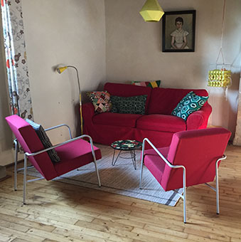 Interieur de la maison '50' en vintage, Agonges, Auvergne, Allier